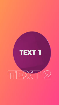 Vertical 3D Rotating Circle Text Title for Mobile Social Media