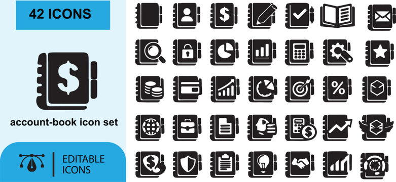 Set of numbers and symbols vector icon collection for web and mobile communication apps