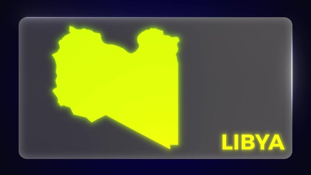 Libya Map Intro Outro Modern Template Glow Effect Explainer Documentary Style Animation 4K Video	
