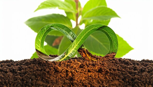 Green Infinity Symbol of Sustainability