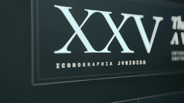 Title of Iconographia Juridica with Roman numerals increasing