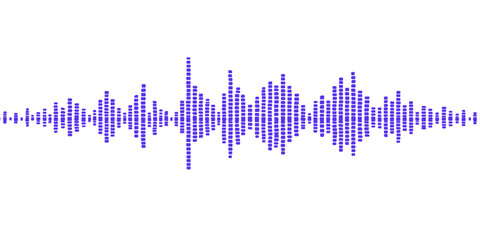 Blue digital technology background featuring a stylized sound wave vector illustration of a music equalizer frequency graph and business data chart for modern audio design © Fahid