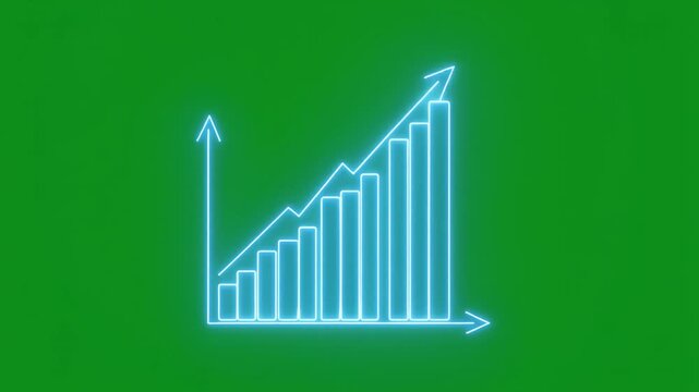 Neon blue coordinate axis system appearing on green screen background. Features glowing XY arrows and right angle symbol. Ideal for educational math and physics videos.