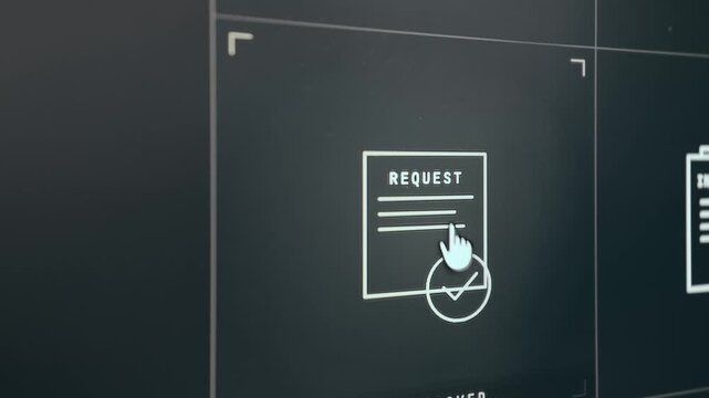 Graphic illustration for Approved Request covered by the stamp Notarized