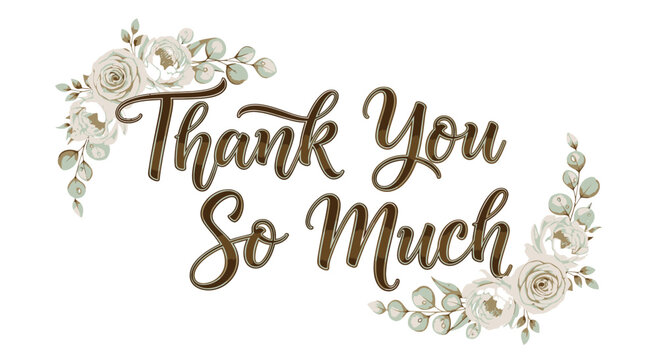 Elegant Thank You Card with Floral Design