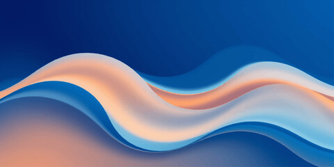 Obraz premium Abstract blue wave vector design featuring a flow of curved lines and light shapes for a modern sea concept web banner or artistic wallpaper backdrop