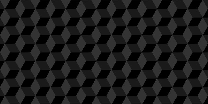 Vector structure box minimal black paper abstract cube. minimal square wall texture. geometric tile hexagon mosaic wall grid wallpaper. block cube isometric mosaic background.