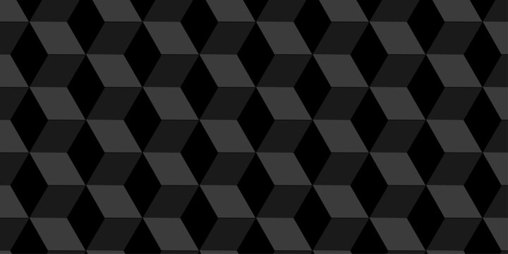 Vector structure box minimal black paper abstract cube. minimal square wall texture. geometric tile hexagon mosaic wall grid wallpaper. block cube isometric mosaic background.