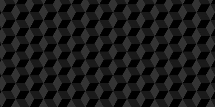 Vector structure box minimal black paper abstract cube. minimal square wall texture. geometric tile hexagon mosaic wall grid wallpaper. block cube isometric mosaic background.