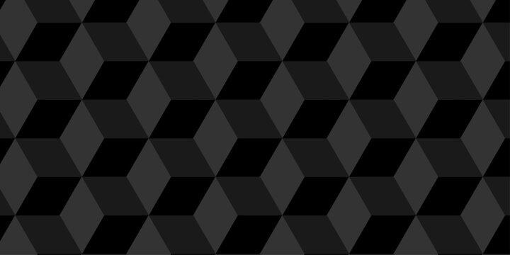 Vector structure box minimal black paper abstract cube. minimal square wall texture. geometric tile hexagon mosaic wall grid wallpaper. block cube isometric mosaic background.