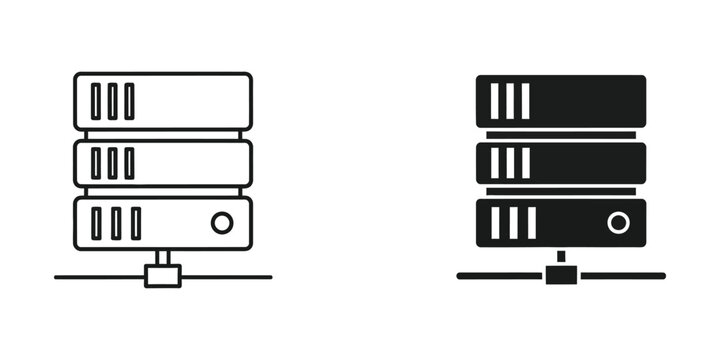 Comparison of traditional and modern server rack setups connected via network cables