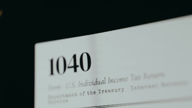 Header of the IRS Form 1040