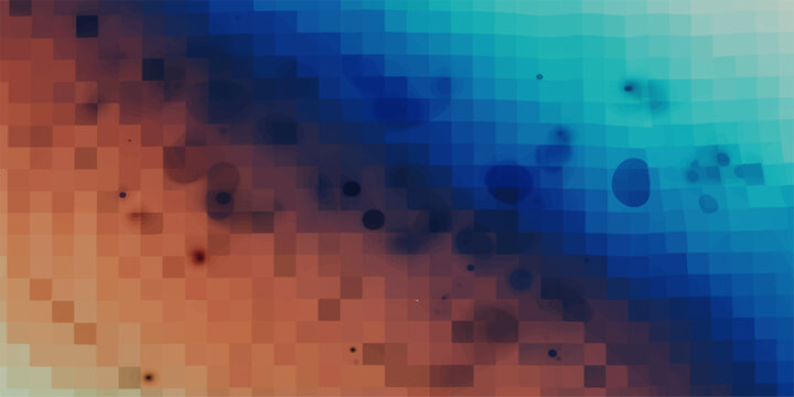 Abstract pixel art design, blending hues. A pixelated artwork offering a unique combination of color and design, evokes a sense of modern artistic expression.