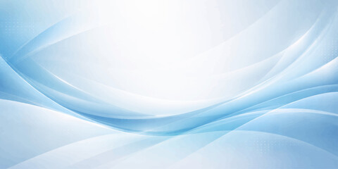 Obraz premium An abstract blue wave background featuring a smooth digital gradient and soft motion lines creates a modern vector technology pattern for a professional wallpaper design