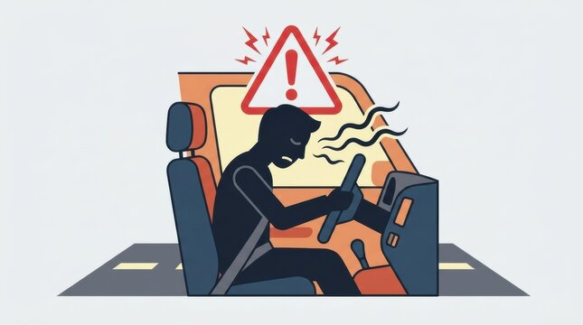 Drowsy Driving Warning Highlights Road Safety Concerns for Drivers and Passengers During Travel on Highways and City Roads