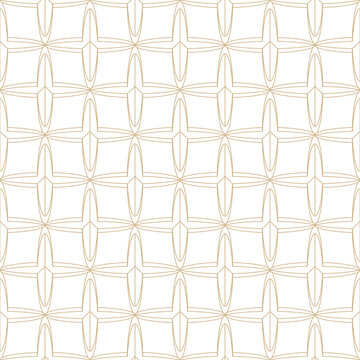 Luxury geometric ornamental gold pattern. Elegant outline creative rich background. Monochrome linear texture. Endless unusual print