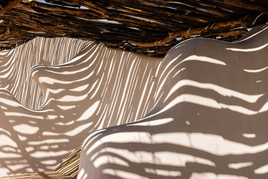 light and shadow on curved wall