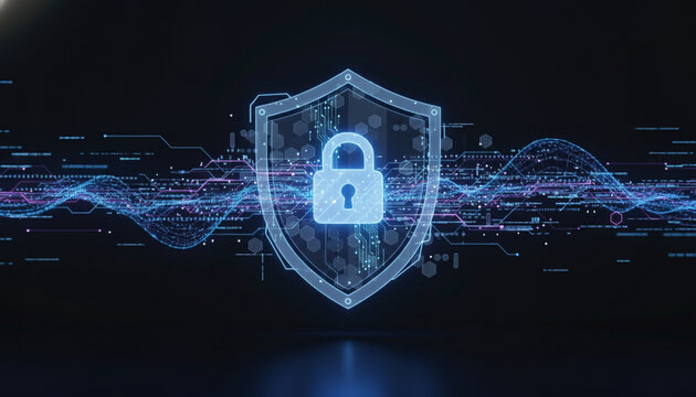 Futuristic blue binary code digital background with glowing network and technology pattern concept