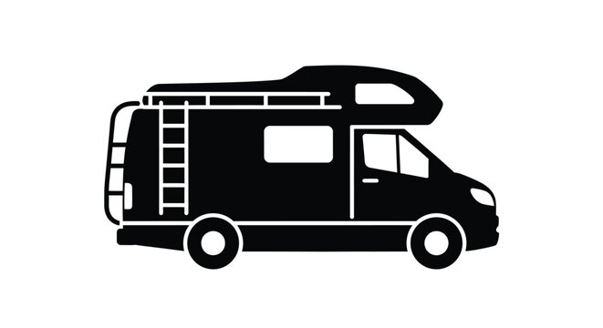 rv silhouette with ladder and roof extension silhouette high quality professional