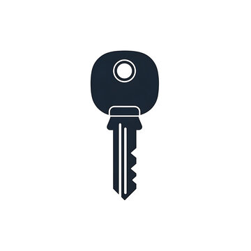 Black key icon with round head and teeth