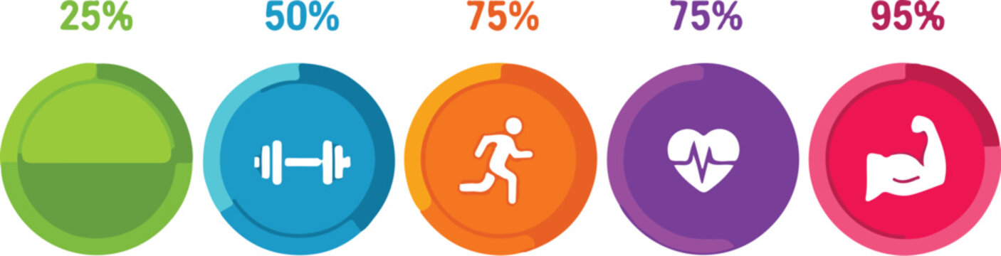 Clean arrow loop showing workout routine