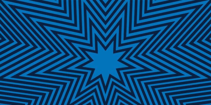 Hot Nine Pointed Star Abstract Background Vector Illustration
