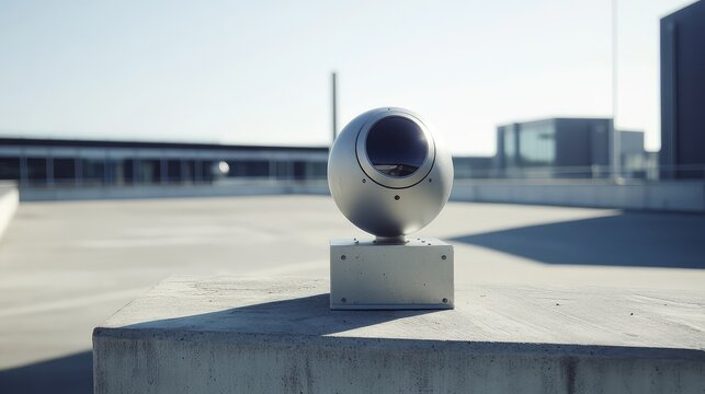 Urban rooftop surveillance camera providing security and monitoring
