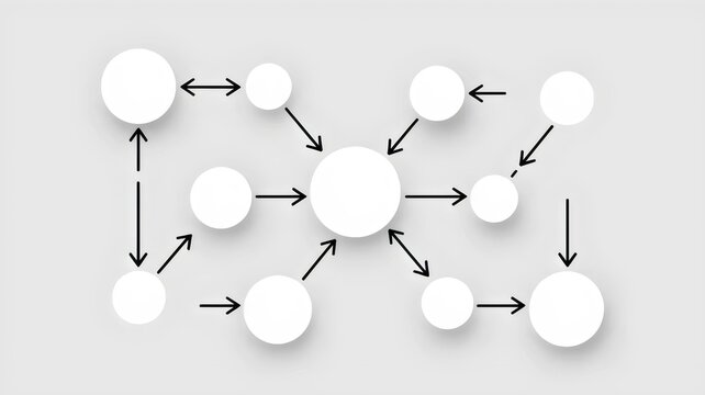 Organic network pattern with bidirectional arrows &ndash; Great for biological networks, digital connectivity, or information exchange.