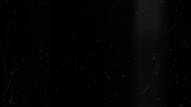 Soft vertical glow with analog film noise and subtle glitch distortion on black background, cinematic overlay texture for smooth transitions and abstract visuals