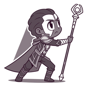 Dark Fantasy Character Dynamic Pose 1