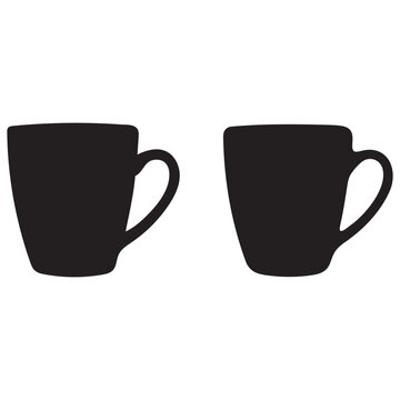 coffee cup silhouettes on white background high quality professional detailed modern elegant stylish clean crisp vibrant