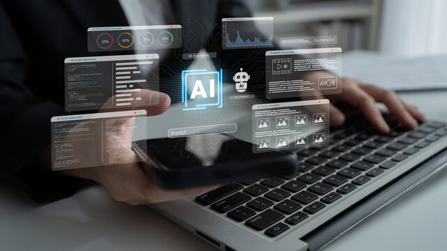 AI assistant dashboard for code, media, and image generation with performance analytics and chatbot modules Parse