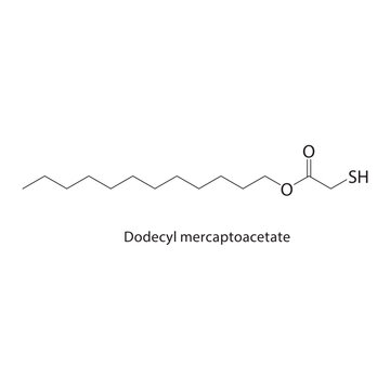 Dodecylcyclohexane skeletal structure. alkane compound schematic illustration. Simple diagram, chemical formula.