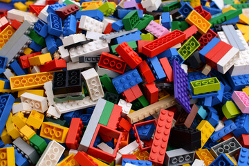 Naklejka premium background of colorful Lego blocks