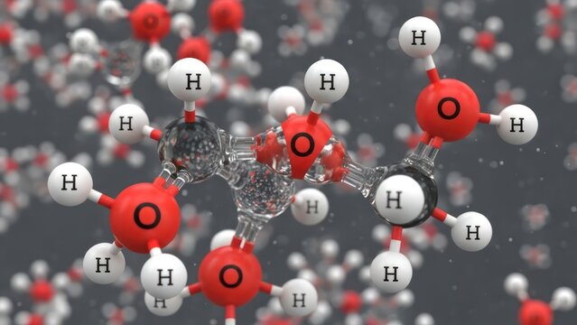 Water Molecular Structure Model.