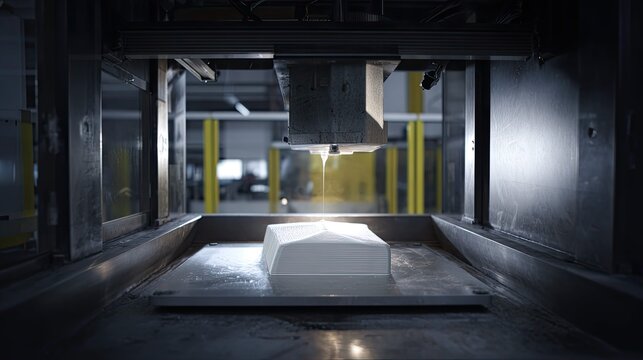 3d printing machine fabricating prototype with new additive manufacturing
