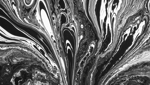 Vivid BW flowing forms