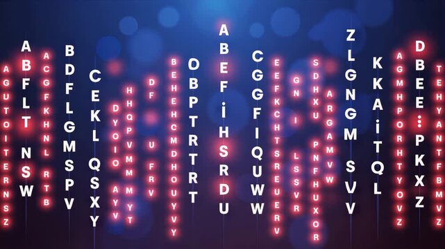 Futuristic Digital Binary Code Data Stream Abstract Background Technology Screen Display technology background