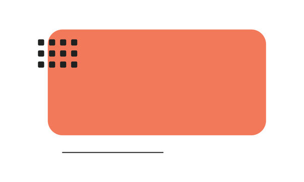 Coral rounded rectangle with dots