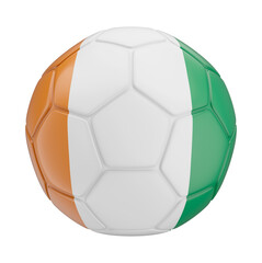 3D Asset - Ivory Coast Flag Soccer Ball with Isolated Background © AssetsStock