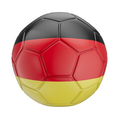 Obraz premium 3D Asset - Germany Flag Soccer Ball with Isolated Background