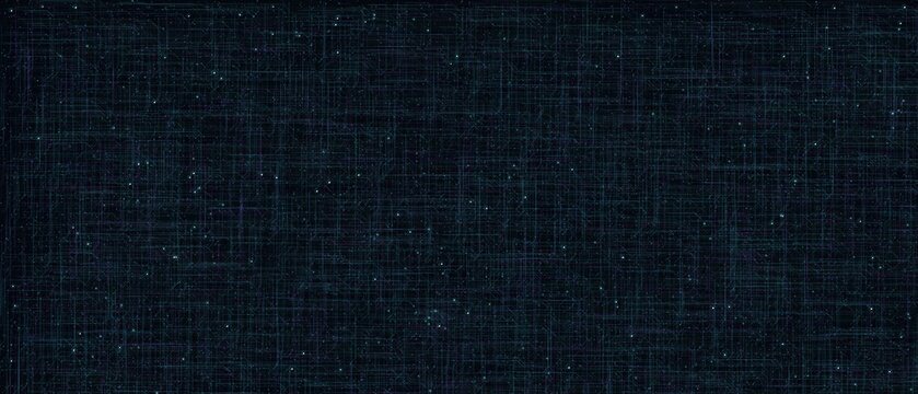 A dark blue textured denim fabric backdrop features an intricate macro pattern of glowing binary code design that creates a rough yet sophisticated digital textile wallpaper surface