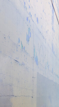 Distressed, Weathered, Chipped, Grunge, Grungy Painted Wall Backdrop, Background, Wallpaper, Border, Frame Cool White & Very Light Pastel Baby Blue & Gray, textured, rough, texture,