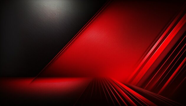 abstract light pattern in red and black with a gradient and floor wall and metal texture soft tech diagonal background in black dark sleek and modern