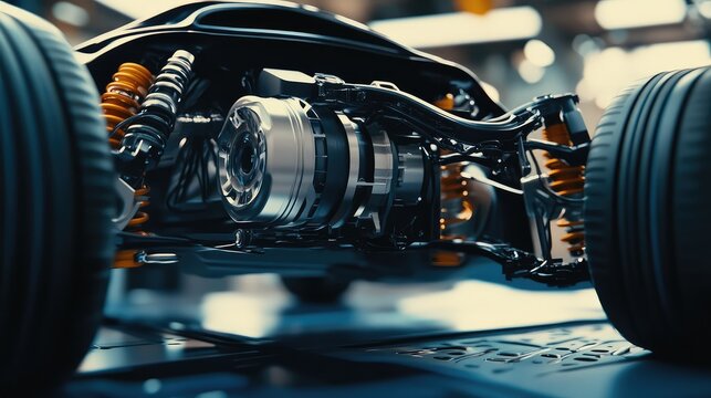 Electric vehicle chassis and powertrain system assembling in factory