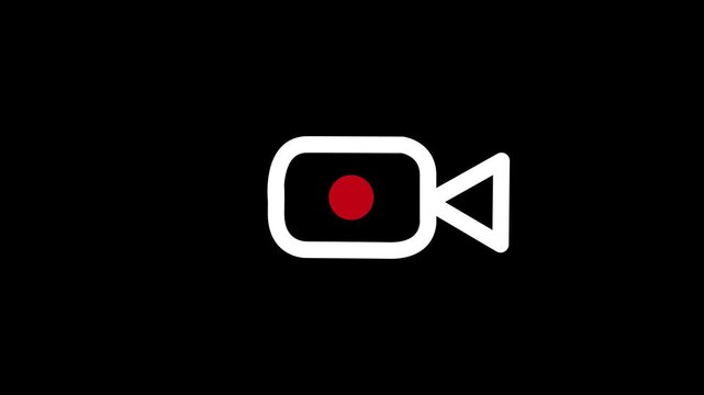 Camera Recording Indicator Animation REC Icon Video Capture Loop 4K