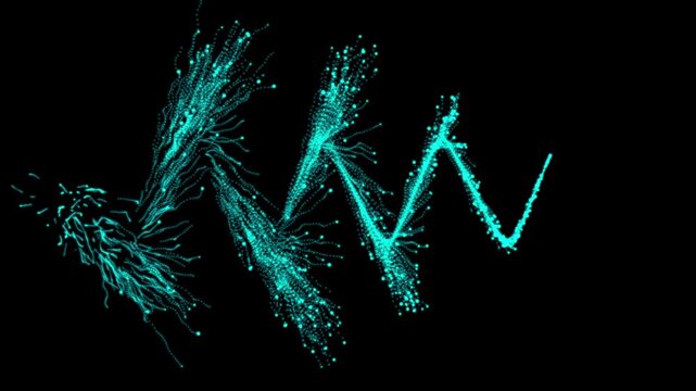Glittering magic particle line and particle sparkle FX animation on black background, luxury light sparks and particles flare, cinematic comet trace light tail for awards and gala night visuals 4K
