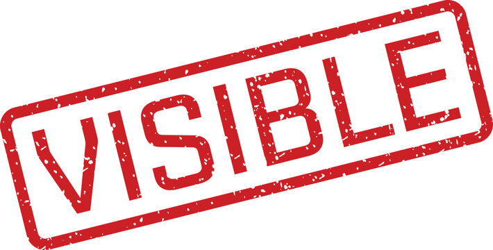 Red 'visible' stamp a bold declaration of transparency and openness