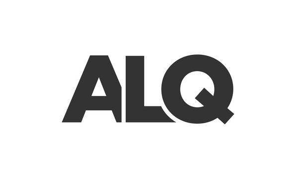 ALQ logo design template with strong and modern bold text. Initial based vector logotype featuring simple and minimal typography. Trendy company identity.