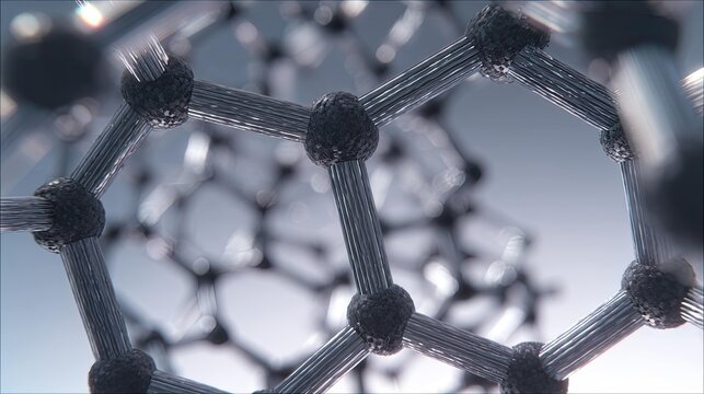 Carbon nanostructure forming a complex molecular grid